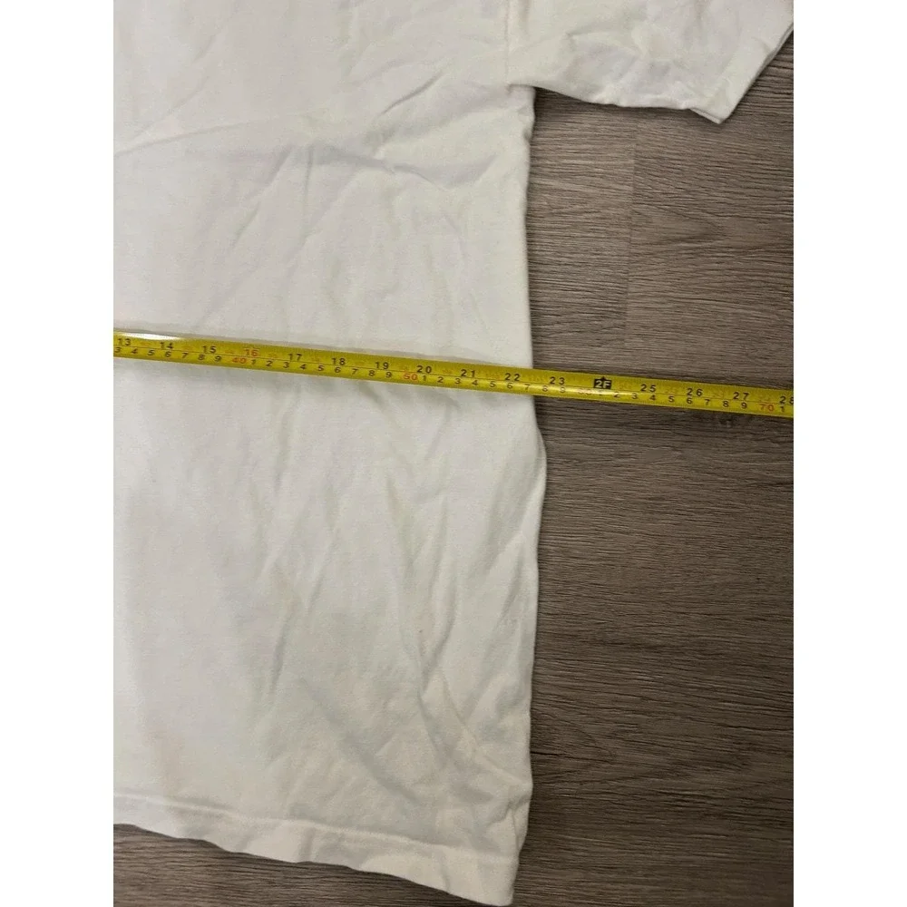 Champion Heritage T-Shirt Men XL Cream Off White Embroidered C Logo Short Sleeve - Picture 7 of 8